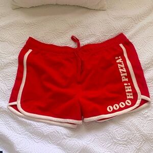 NWOT Disney Red Athletic Shorts with White Accents,  Size M